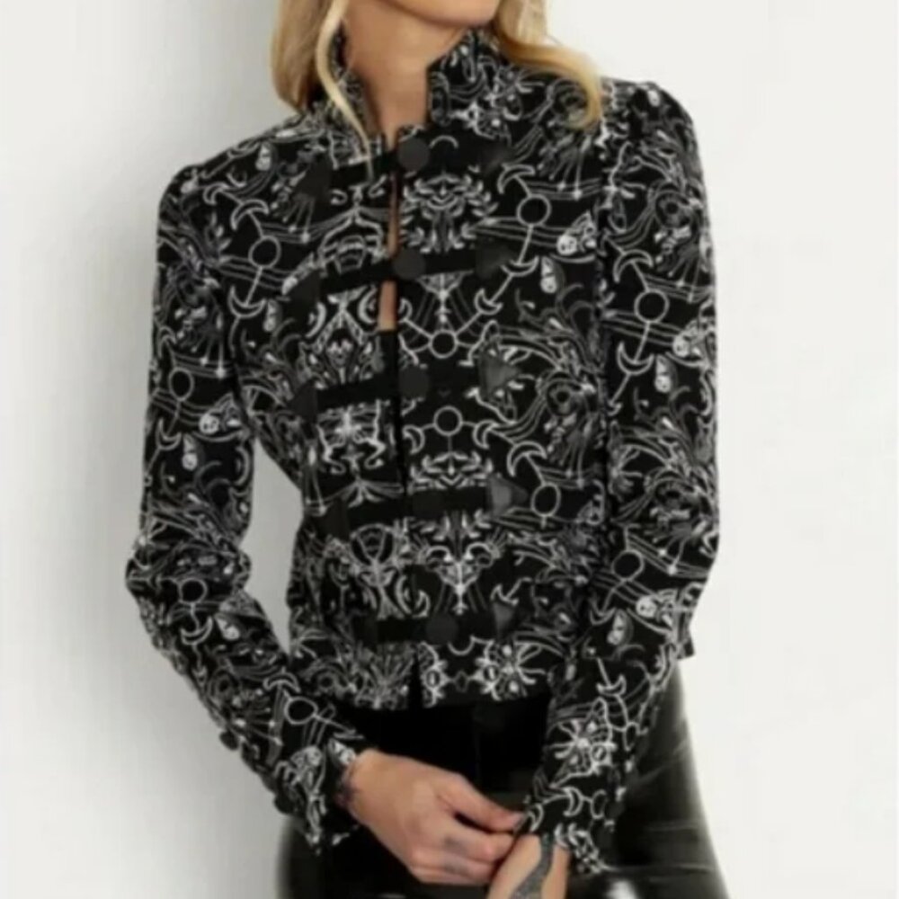 Gothic Relics Embroidered Military Jacket